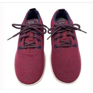 Allbirds Shoes Maroon Mizzle Wool Low Top Runner Shoes Eco 0521 NV1 Size 10 NEW